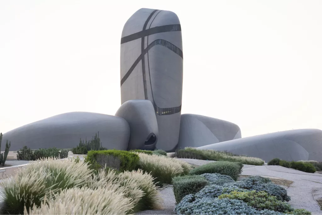 Library Exterior View Showcasing the Organic Form | Snohetta